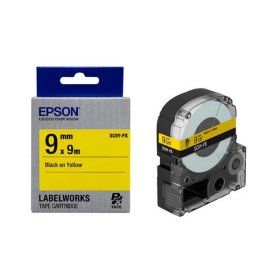 상품 이미지: 엡손 라벨테이프 SC9Y-PX 9mmX9m 노랑 검정
