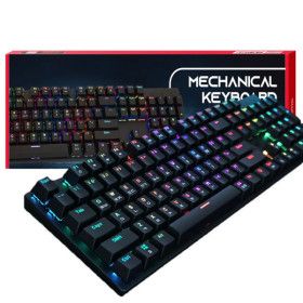 상품 이미지: AP5363 녹축 게이밍 기계식 키보드 저소음 레인보우 LED 인체공학 게임용 PC방 타이핑 유선