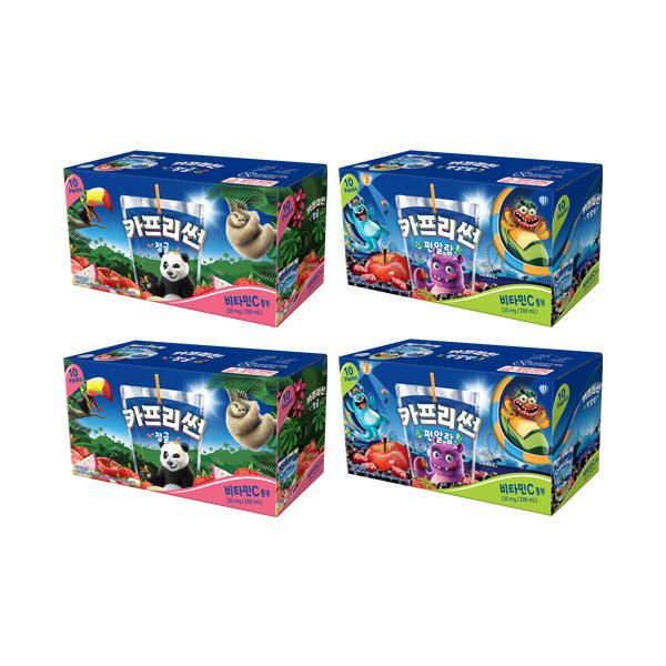 상품 이미지: 카프리썬 정글 200ml, 10입 , 2개 + 펀알람 200ml, 10입 , 2개 (총 40개)