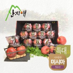 상품 이미지: 산지애 블랙라벨 특대 사과 3kg / 청송 미시마 세척사과
