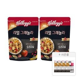 상품 이미지: 켈로그 리얼 그래놀라 400g, 2개 + 증정(프로틴 그래놀라 제로슈거 40g, 4개)