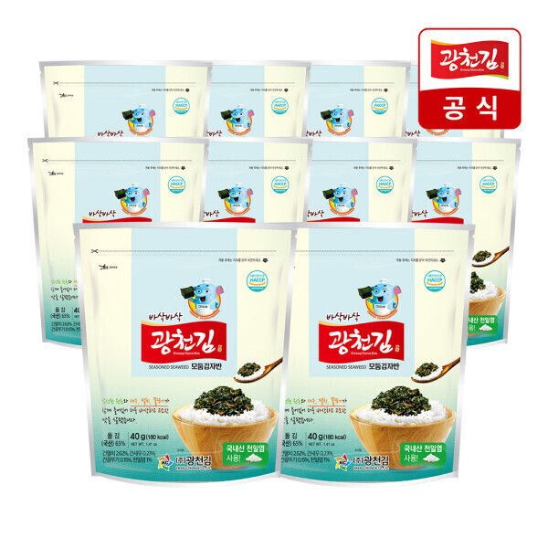 상품 이미지: (신선집중) 광천김 (4/24특가) 바삭바삭 해물 모둠 김자반 40g x 10봉