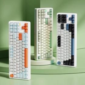 상품 이미지: Riccks RS8 태극축 객제화 무선 기계식 키보드 87키 블루투스 RGB 4000mAh GASKET구조