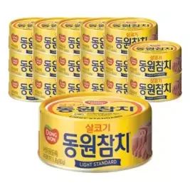 상품 이미지: 동원 라이트스탠다드참치, 85g, 18개