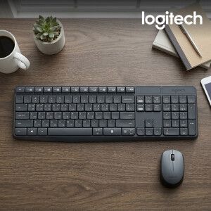 상품 이미지: 국내정품 로지텍코리아 MK235 무선 키보드 마우스 세트 그레이 한글자판 / 2.4Ghz 무선연결 /KH
