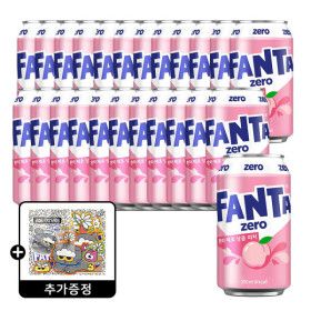 상품 이미지: 환타 제로 피치 350ml 24캔 (1박스) +(증정)조앤프렌즈 스티커