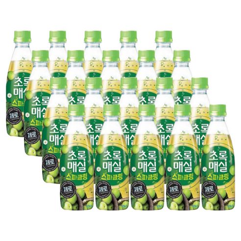 상품 이미지: 초록매실 스파클링 제로, 350ml, 20개