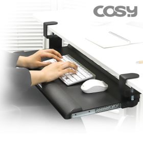 상품 이미지: 데스크 키보드 마우스 트레이 거치대/손목 받침대/부드러운 레일형 슬라이드/수납공간/680x280m