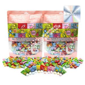 상품 이미지: 한국 공식수입 정품 샤오커오라 비타팝스캔디 12가지맛(500g/대) x 2봉
