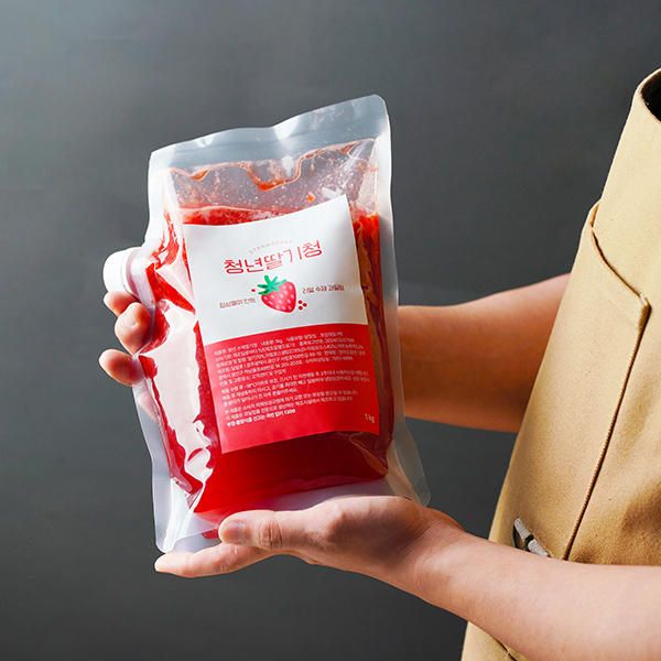 상품 이미지: 자일로스로 건강한 청년수제과일청 생 딸기청 1kg