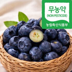 상품 이미지: 호태아빠 맛보장 국산 무농약 블루베리 생과 특품(16~18mm) 300g / 3개구매시 1kg 발송 실중량 친환경농법