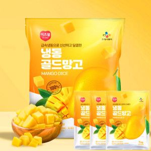 상품 이미지: (신선집중) CJ 이츠웰 한입 냉동 골드망고 다이스 1kgx3개 외 4개/5개 옵션선택