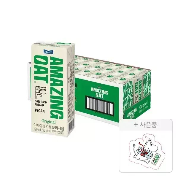 상품 이미지: 매일유업 어메이징오트 오리지널 190ml, 24개 + 증정(친환경수세미, 1개)
