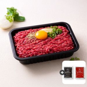상품 이미지: (신선집중) 1++등급 투뿔 한우 육회 400g(200g+200g) 당일생산 / 소스추가구매가능