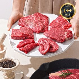상품 이미지: (신선집중) 1++NO.9 등급 한우 100g+100g 골라담기 7종 택1 / 국거리 불고기 등심