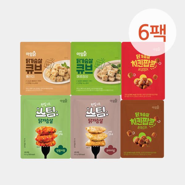 상품 이미지: [아임닭] 한입쏘-옥 닭가슴살 모음 6종 6팩