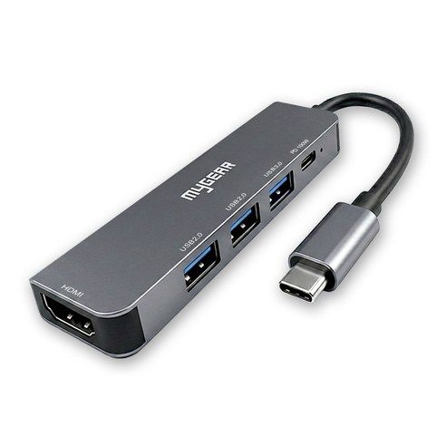 상품 이미지: 마이기어 5 in 1 C타입 USB 3.0 멀티 허브 4K HDMI PD100W 삼성 DEX 미러링 호환 MYGR-UH5P1