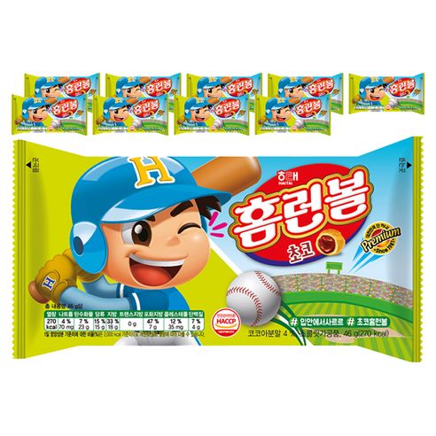 상품 이미지: 해태제과 홈런볼 초코, 46g, 10개