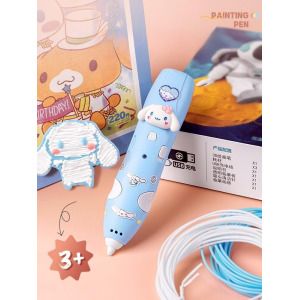 상품 이미지: 산리오 3D 저온 펜 쿠로미 시나모롤 키티 폼폼푸린 포차코 무선 필라멘트 세트 안전 멜로디