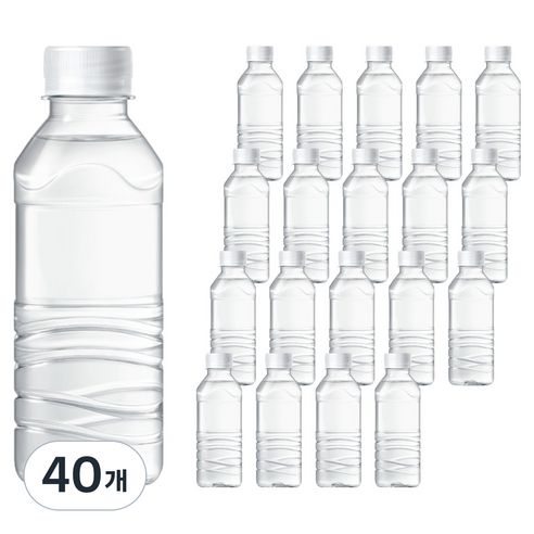 상품 이미지: 아이시스 생수 화이트캡 무라벨, 40개, 300ml