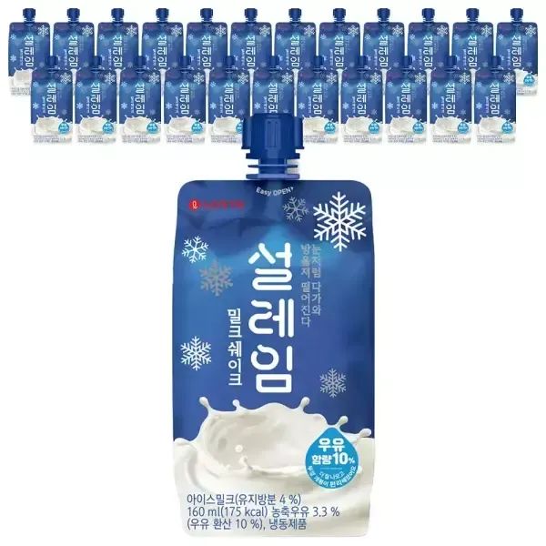 상품 이미지: [슈팅냉동] 롯데웰푸드 설레임 밀크 160ml, 24개
