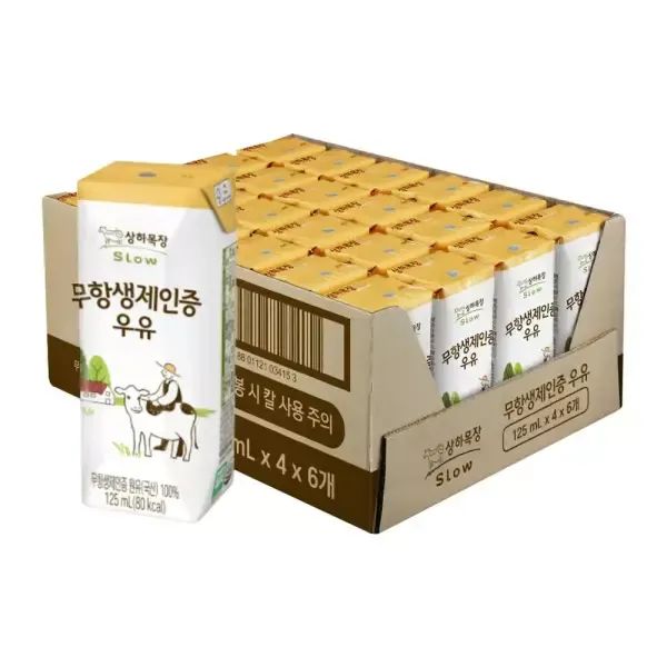 상품 이미지: 상하목장 무항생제인증 우유 125ml, 24개