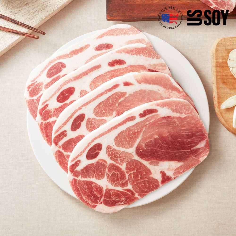상품 이미지: 미트엔조이 목전지 구이용 제육용 찌개용 왕목살 1kg 돼지