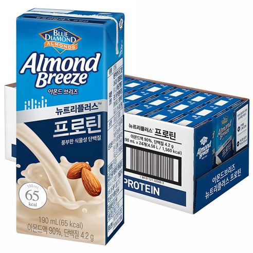 상품 이미지: 아몬드브리즈 뉴트리플러스 프로틴, 190ml, 24개