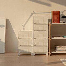 상품 이미지: 베이직 투명 다용도 플라스틱 서랍장 3단/5단