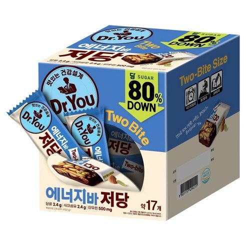 상품 이미지: 닥터유 투바이트 에너지바 저당, 468g, 1개