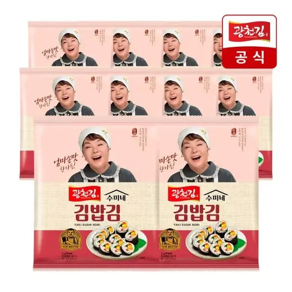 상품 이미지: [광천김] 수미네 한식 김밥김 22g x 10봉