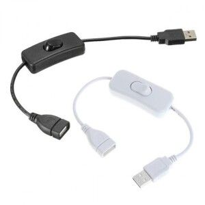 상품 이미지: USB 스위치 케이블 전원 케이블 연장 스위치 30cm