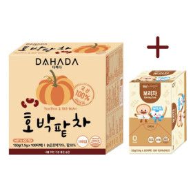 상품 이미지: 다하다 호박팥차 100티백 + 보리차 20티백 국산 원료로 생산한 우리차