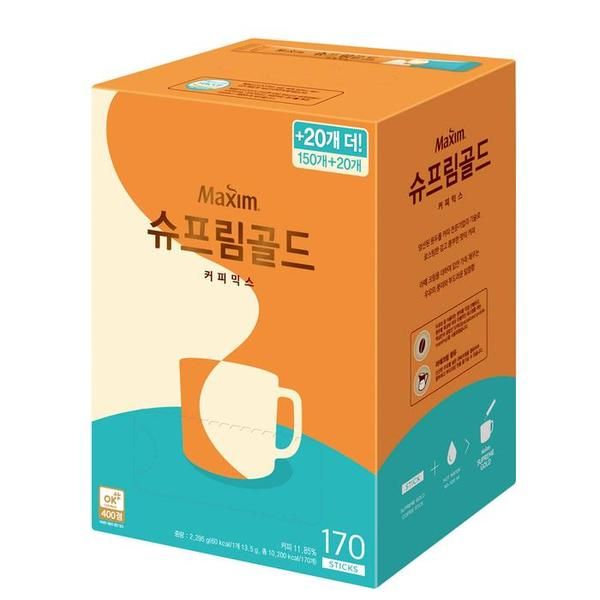 상품 이미지: [동서식품] 맥심 슈프림골드 커피믹스 170T