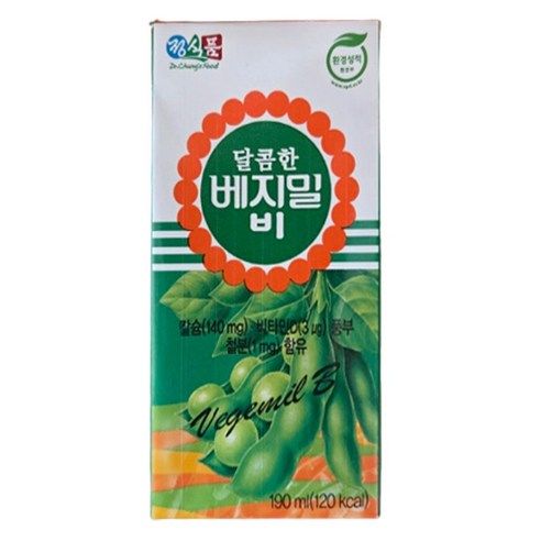 상품 이미지: 베지밀 달콤한 비 두유, 190ml, 32개