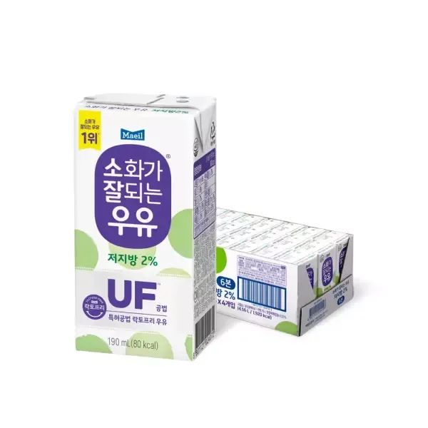 상품 이미지: 소화가잘되는우유 저지방, 190ml, 24개