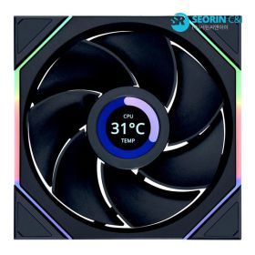 상품 이미지: 서린공식 LIAN LI UNI FAN TL Wireless LCD 140 리버스 블랙 1팩