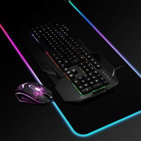 상품 이미지: 키보드 장패드 방수 게이밍 RGB LED 마우스패드 78cm OMP-LED