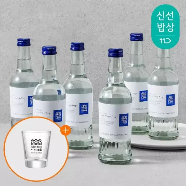 상품 이미지: [사은품 증정] 배상면주가 느린마을증류주 16.9도 330ml x 6병