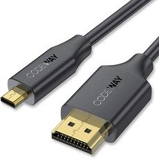 상품 이미지: 코드웨이 Micro HDMI to HDMI 2.0 케이블, 1개, 1m