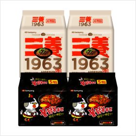 상품 이미지: 삼양1963 4입 x 2팩(우지라면) + 불닭볶음면 5입 x 2팩(총18입)