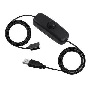 상품 이미지: USB 연장 케이블 온오프 중간 스위치 AM-AF 전원 연결 선 1.5M USB-AF06 스위치로 편하게 전원 ON-OFF