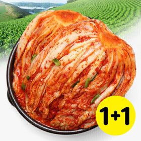 상품 이미지: (신선집중) 국산 포기김치2kg +2Kg(1+1행사)/2Kg2개 포장발송/우리농산물/배추김치/반찬캠핑