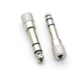 상품 이미지: 실버 6.3mm(6.3파이) - 3.5mm 변환 젠더 / 헤드폰 변환 / 이어폰 변환 / 스테레오 젠더 / 스테레오 변환단