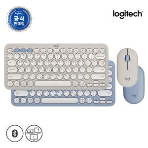 상품 이미지: 로지텍 코리아 PEBBLE 2 Combo 무선 키보드 마우스 세트 블루