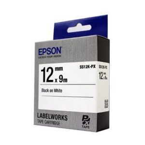 상품 이미지: 엡손 라벨테이프 SS12K-PX / 12mm(백색/흑색문자) (nx4638)