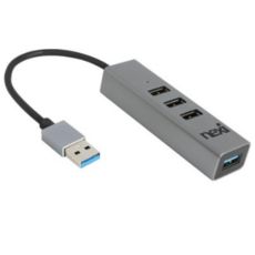 상품 이미지: 넥시 4포트 USB허브 NX-U3122P, 그레이, 1개
