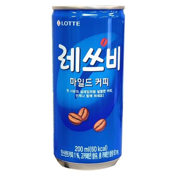 상품 이미지: [롯데칠성음료] 레쓰비 마일드 캔커피 200ml x 90캔