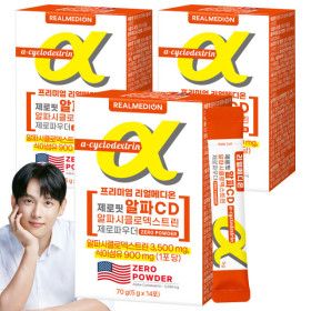 상품 이미지: 제로핏 알파 CD 알파시클로덱스트린 총3박스 제로파우더 난소화성말토덱스트린 시디 사이클로덱스트린 분말