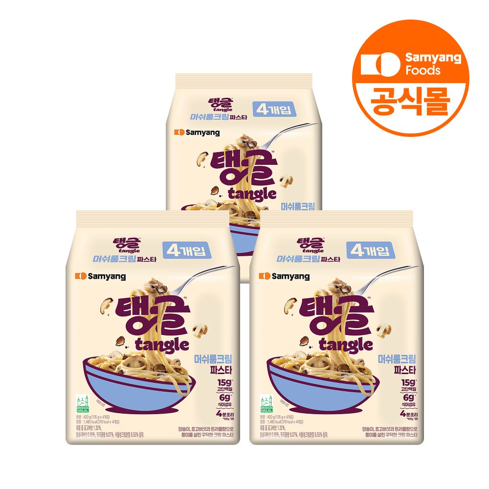 상품 이미지: 삼양식품 탱글 머쉬룸크림파스타 105g, 12개